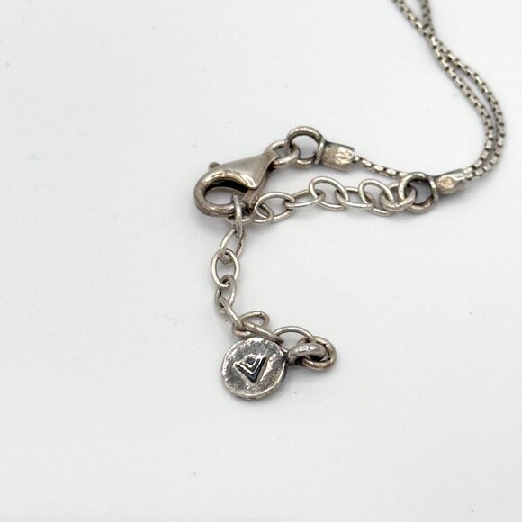 DIDAE 925 Sterling Silver Vintage Signed Heart Link Style Chain Necklace 16" - Picture 15 of 16